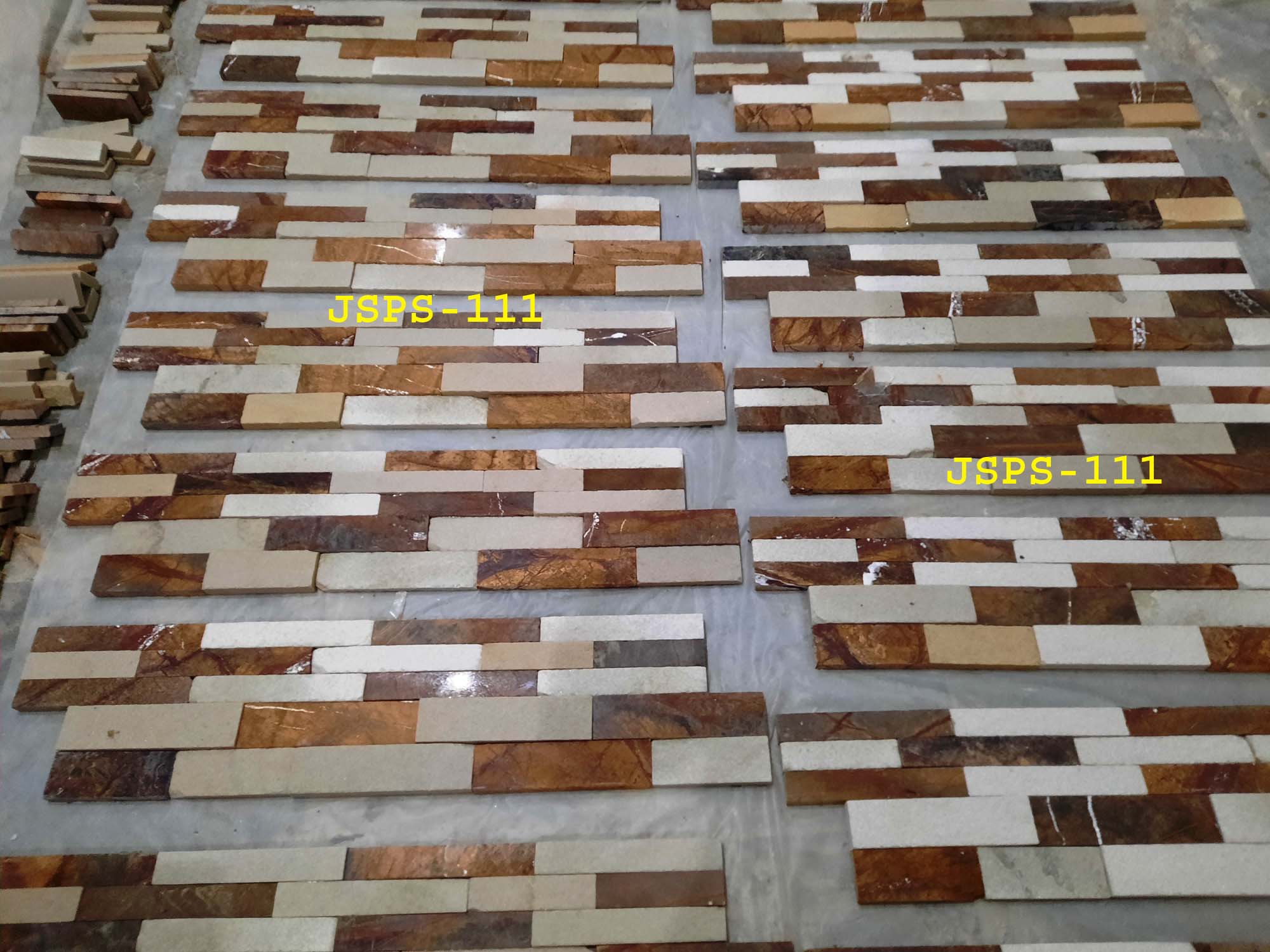 White Brown Sandstone Marble Wall Cladding Stone Tiles